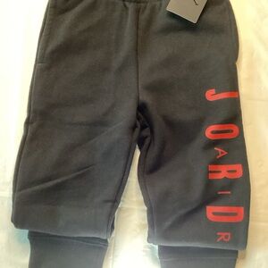 Jordan Kids Charcoal and Red Joggers
